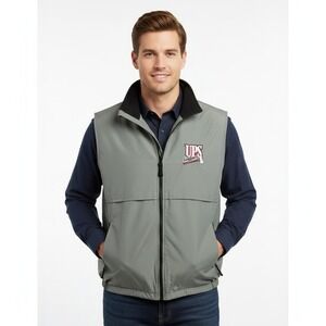 Vintage UPS Loggers Vest Men's XL Black Fleece Lined Retro‎ Business Workwear